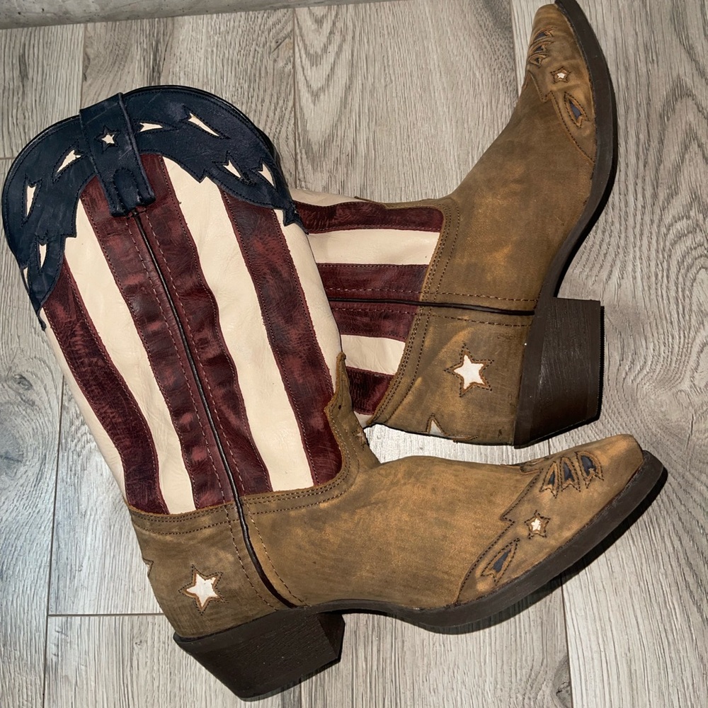 Laredo Women's Keyes Stars And Stripes Leather Boot - Picture 5 of 9